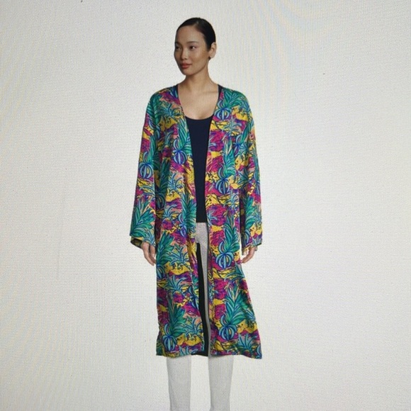 Euphoric Jungle Multicolor Abstract Kimono OS - Picture 1 of 9
